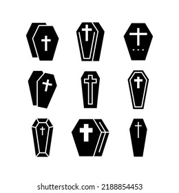 coffin icon or logo isolated sign symbol vector illustration - high quality black style vector icons
