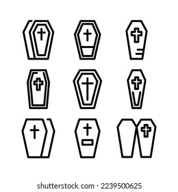 coffin icon or logo isolated sign symbol vector illustration - Collection of high quality black style vector icons
