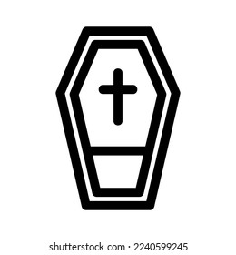 coffin icon or logo isolated sign symbol vector illustration - high quality black style vector icons
