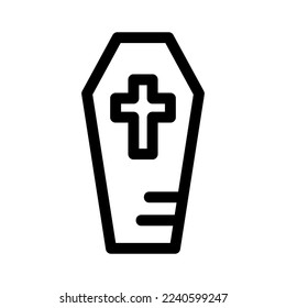 coffin icon or logo isolated sign symbol vector illustration - high quality black style vector icons
