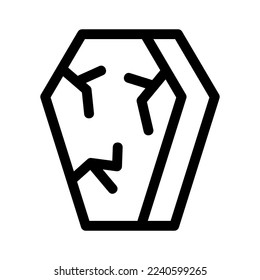 coffin icon or logo isolated sign symbol vector illustration - high quality black style vector icons
