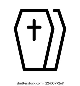coffin icon or logo isolated sign symbol vector illustration - high quality black style vector icons
