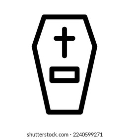 coffin icon or logo isolated sign symbol vector illustration - high quality black style vector icons
