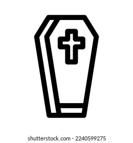 coffin icon or logo isolated sign symbol vector illustration - high quality black style vector icons
