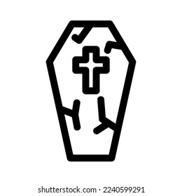 coffin icon or logo isolated sign symbol vector illustration - high quality black style vector icons
