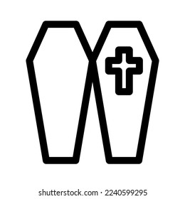 coffin icon or logo isolated sign symbol vector illustration - high quality black style vector icons
