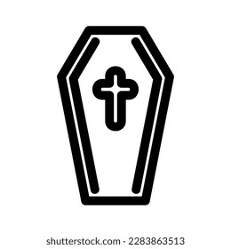 coffin icon or logo isolated sign symbol vector illustration - high quality black style vector icons
