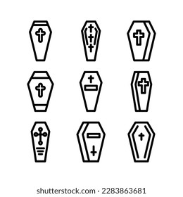 coffin icon or logo isolated sign symbol vector illustration - Collection of high quality black style vector icons
