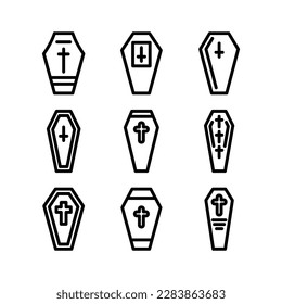 coffin icon or logo isolated sign symbol vector illustration - Collection of high quality black style vector icons

