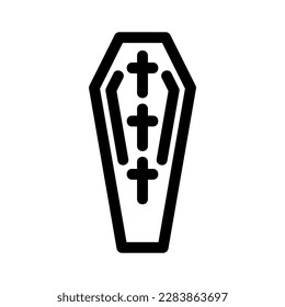 coffin icon or logo isolated sign symbol vector illustration - high quality black style vector icons
