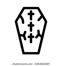 coffin icon or logo isolated sign symbol vector illustration - high quality black style vector icons
