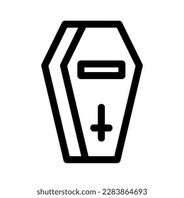 coffin icon or logo isolated sign symbol vector illustration - high quality black style vector icons

