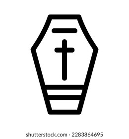 coffin icon or logo isolated sign symbol vector illustration - high quality black style vector icons
