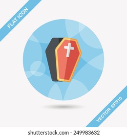 coffin icon with long shadow,eps10