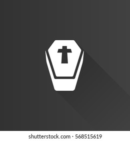 Coffin icon in Metro user interface color style. Object Halloween decoration