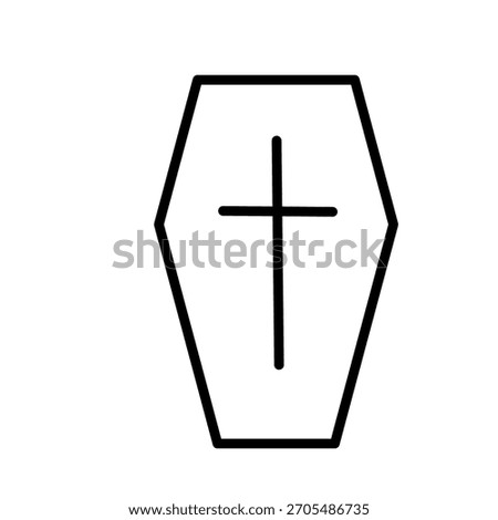 coffin icon on white background