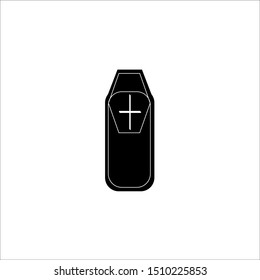 Coffin icon on white backround