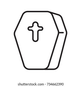 coffin icon outline