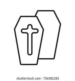 coffin icon outline