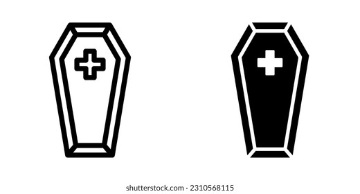Coffin icon. sign for mobile concept and web design. vector illustration