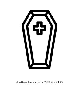 Coffin icon. sign for mobile concept and web design. vector illustration