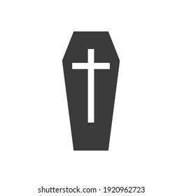 Coffin icon simple icon flat style vector illustration on white background.