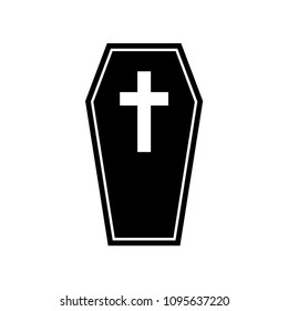 Coffin icon. Simple illustration