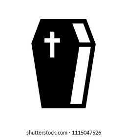 Coffin icon. Simple illustration