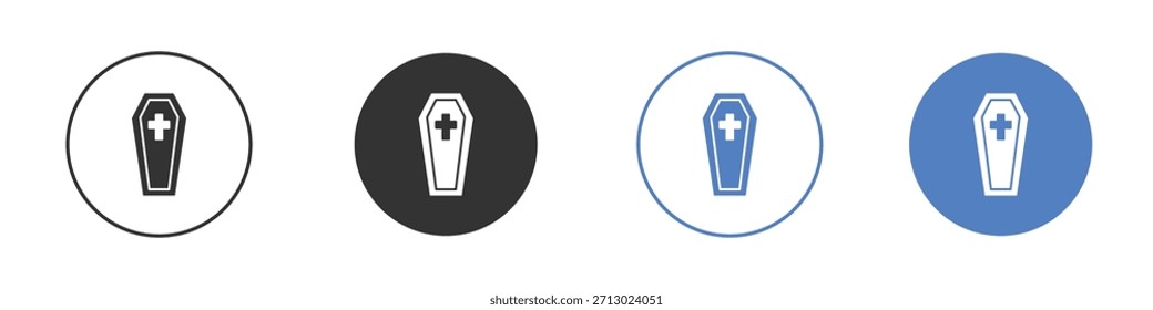 Icono de ataúd simple Vector minimalista EPS