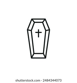 Coffin icon. Simple coffin icon for social media, app and web design. Vector illustration.