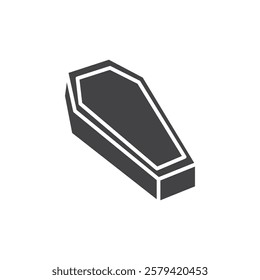 Coffin icon Simple thin line flat symbol