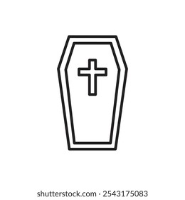 Coffin icon. simple vecor icon.