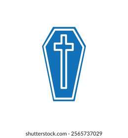 Coffin icon Thin line illustration set