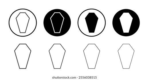 Coffin icon Thin outline art symbol