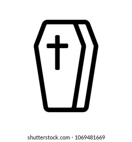Coffin icon  in trendy flat style