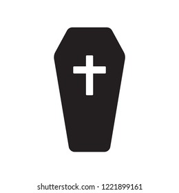 Coffin icon. Trendy Coffin logo concept on white background from Insurance collection. Suitable for use on web apps, mobile apps and print media.