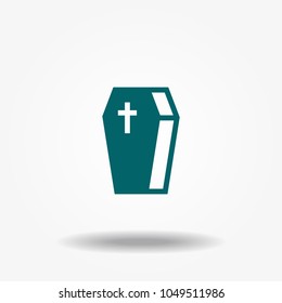 Coffin icon vector.