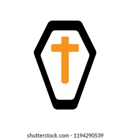 coffin icon vector