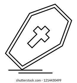 coffin icon vector
