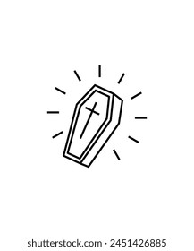 coffin icon, vector best line icon.