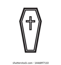 coffin icon vector design template