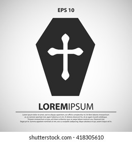 coffin icon. coffin vector illustration