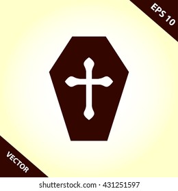 coffin icon. coffin vector illustration