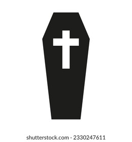 Coffin icon. Vector illustration. EPS 10.