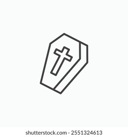 Coffin icon vector illustration. EPS10