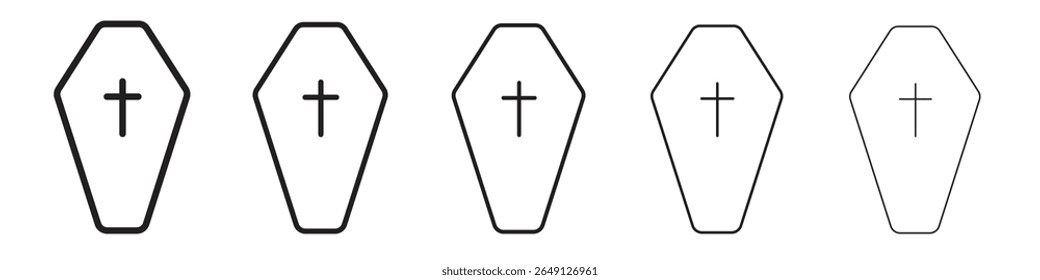 Coffin icon vector illustration isolated