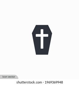 coffin icon icon vector illustration simple design element