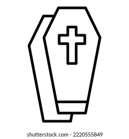 Coffin icon vector image. Can also be used for web apps, mobile apps and print media.