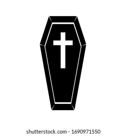 Coffin icon vector isolated template