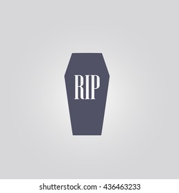 coffin icon. vector. sign